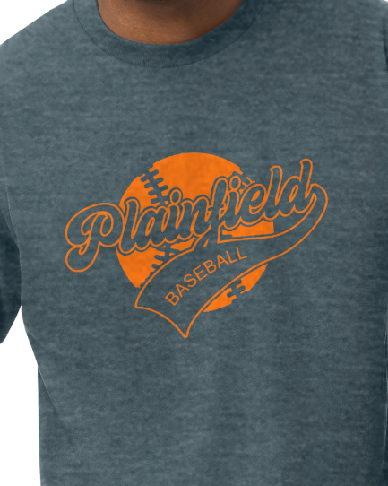 Plainfield Baseball Ball Outline Tshirt Youth to TALL ADULT sizes - Customize yours now!