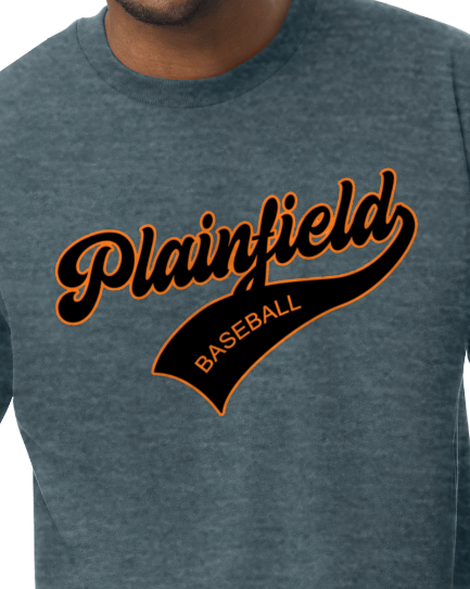 Plainfield Baseball Cursive (no ball) Tshirt Youth to TALL ADULT sizes - Customize yours now!