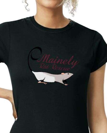 Mainely Rat Rescue Logo WOMENS FITTED CUT Softstyle Gildan Tshirt - Customize yours today!