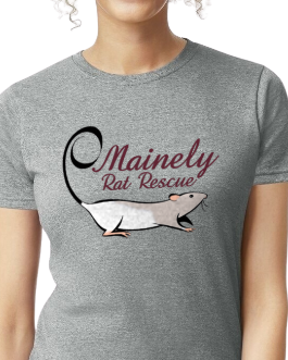 Mainely Rat Rescue Logo WOMENS FITTED CUT Softstyle Gildan Tshirt - Customize yours today!