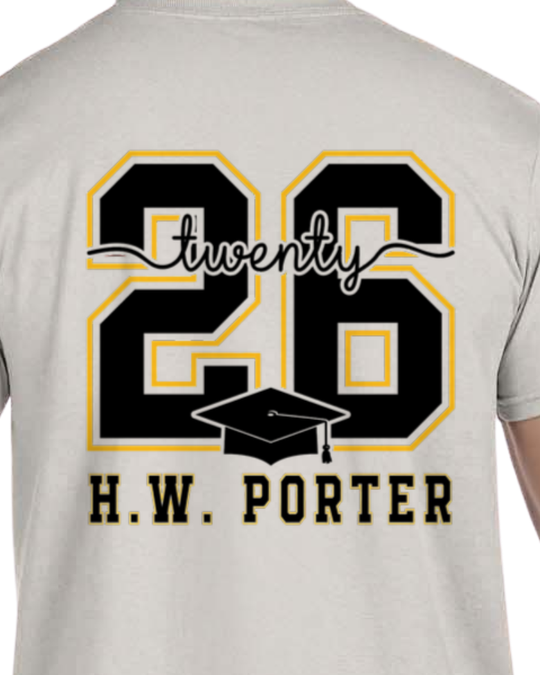 H.W Porter Class of 2026 Youth to Adult Customizable NEW!- Custom Personalization!