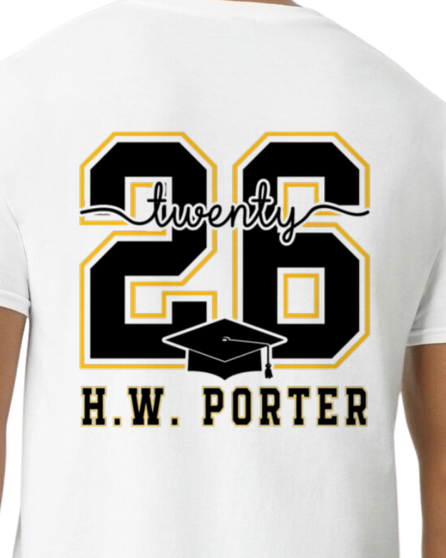 H.W Porter Class of 2026 Youth to Adult Customizable NEW!- Custom Personalization!