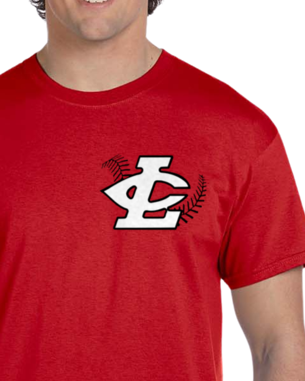 CLLL Softball unisex Tshirt TALL SIZES Gildan Ultra Cotton RED