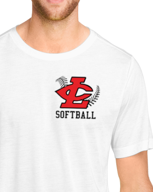 CLLL Softball Unisex Performance Tshirt TALL SIZES Gildan Ultra Cotton WHITE