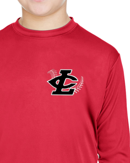 CLLL A4 Youth Cooling Performance Long Sleeve T-Shirt RED