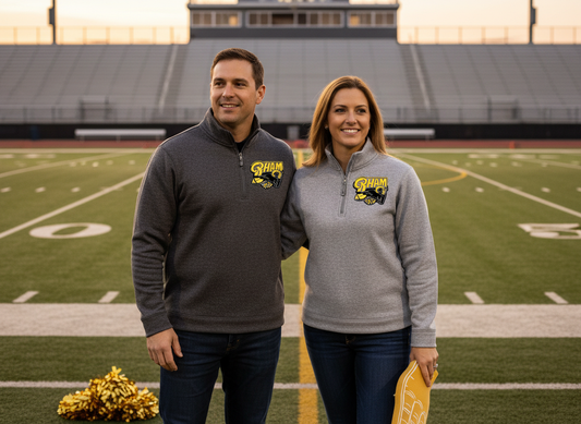 RYFC New! Customizable RHAM Ram Adult Jerzees 50/50 Quarter Zip Sweatshirt