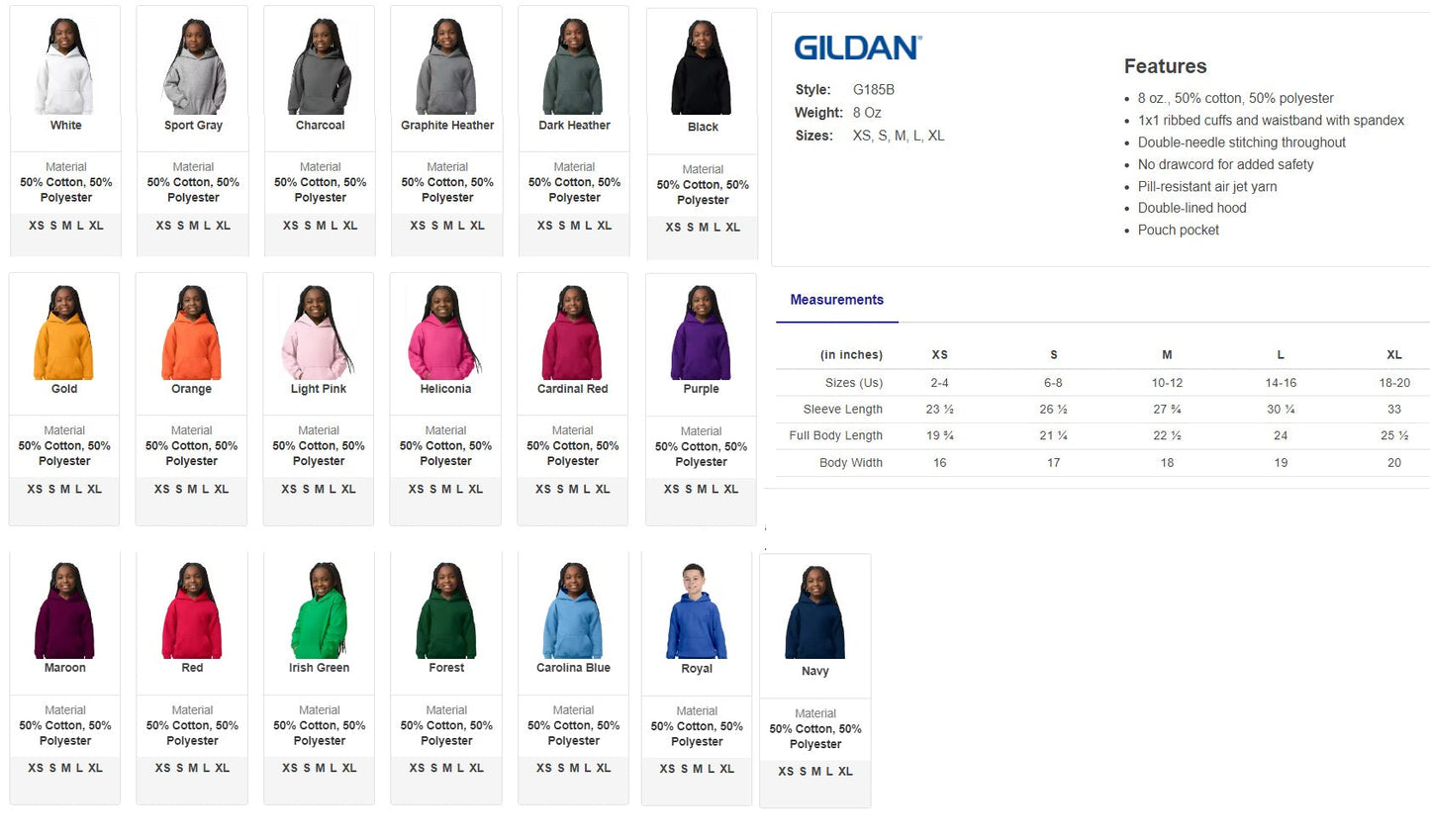 Helen Baldwin MS Zip Up Hooded Sweatshirt Youth to Adult Sizes