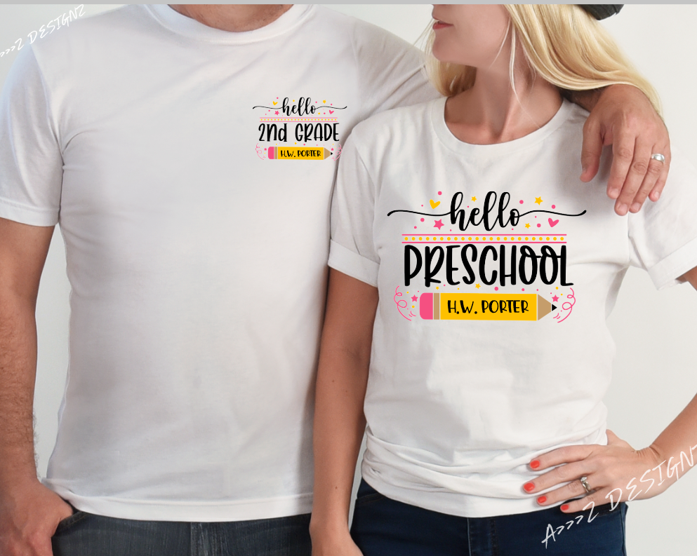 H.W Porter Hello (insert grade) ADULT NEW! Softstyle Tees