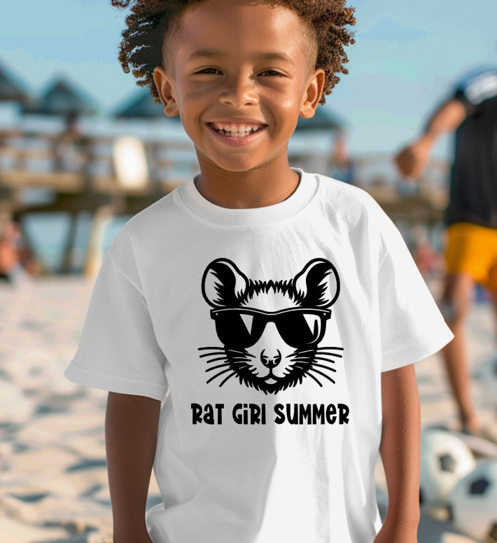 Mainely Rat Rescue Rat Girl Summer YOUTH Softstyle Gildan Tshirt - Customize yours today!