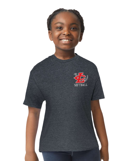 CLLL Softball - Youth Gildan Softstyle tshirt - GRAPHITE