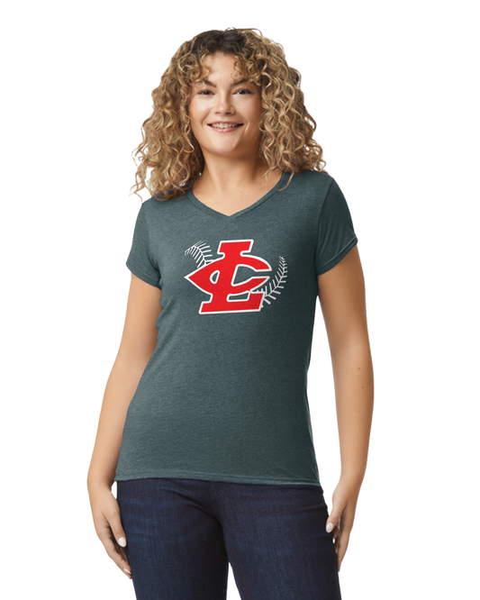 CLLL SoftStyle Gildan Fitted V-Neck T-Shirt GRAPHITE