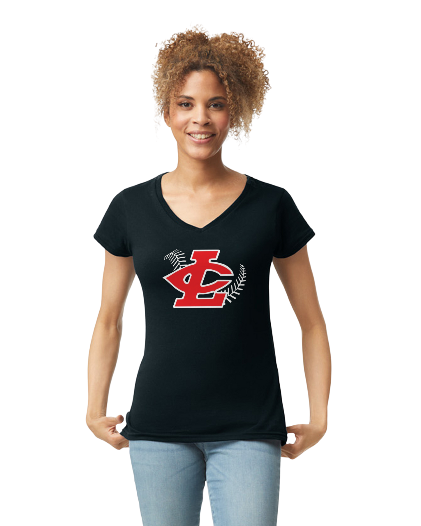 CLLL SoftStyle Gildan Fitted V-Neck T-Shirt BLACK