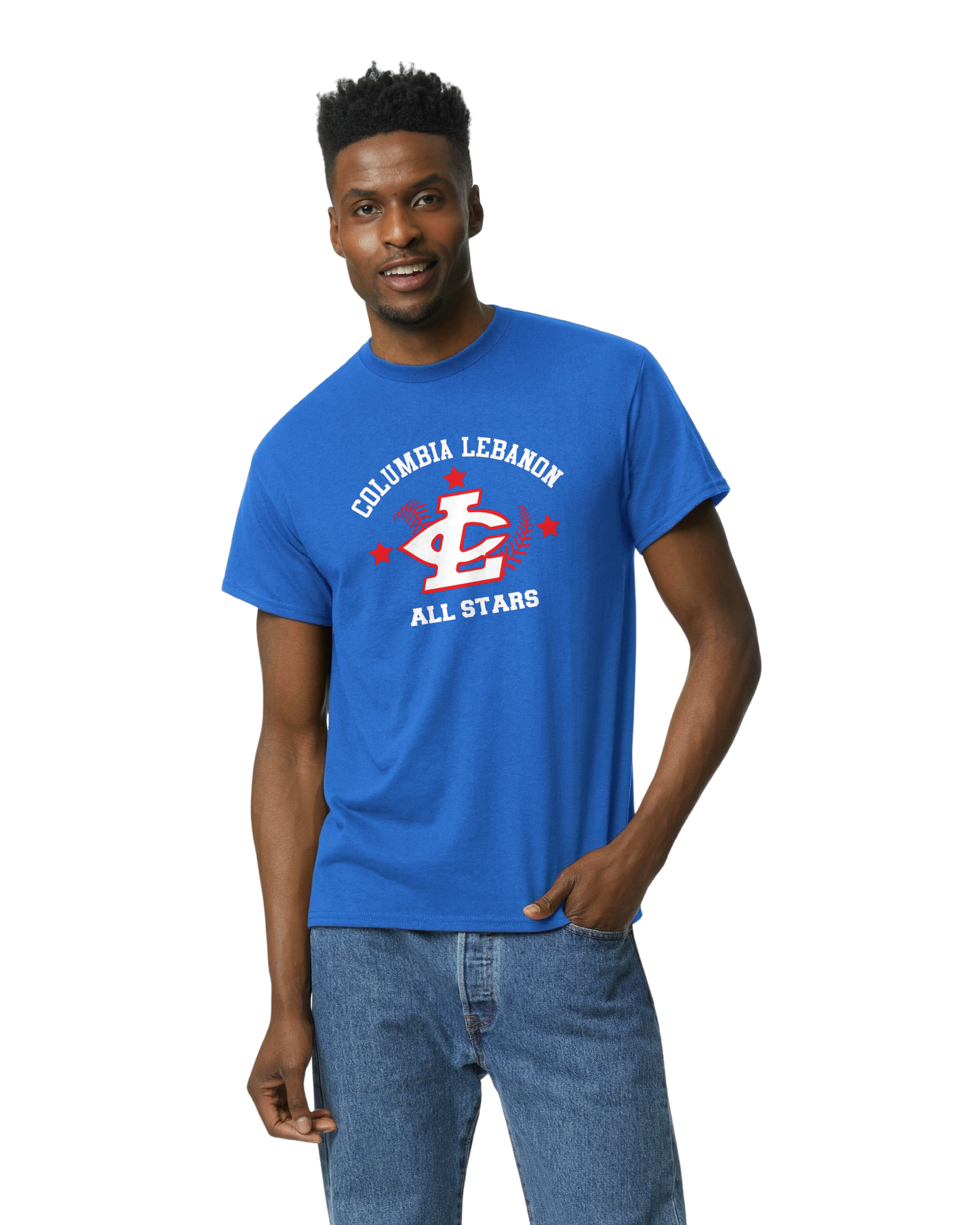 CLLL All Star 5.5 oz Tees 50/50 dry blend Gildan - Youth to adult sizes (add back)