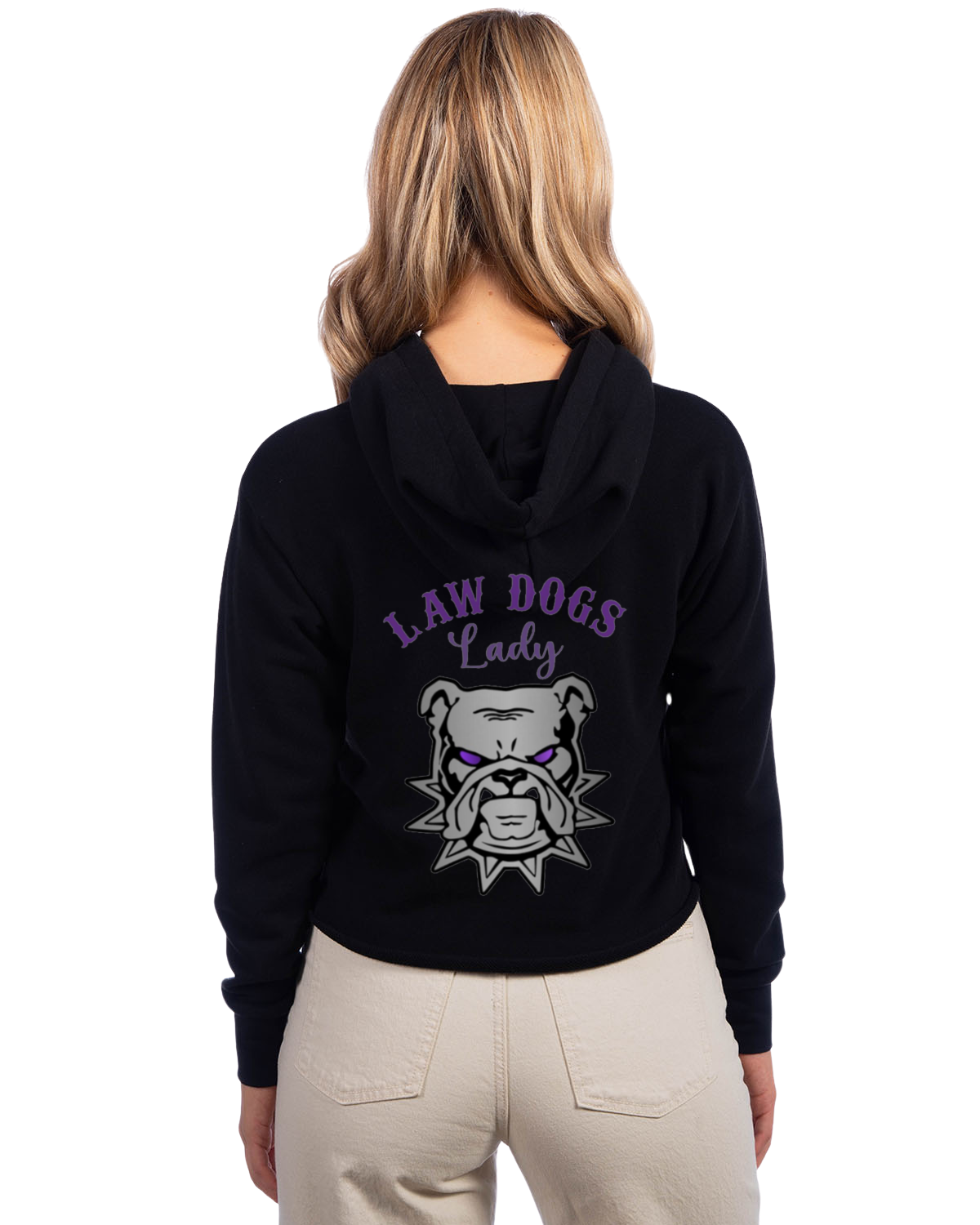 Law Dogs Lady NL crop hoodie Adult. Multiple Colors - Customizable