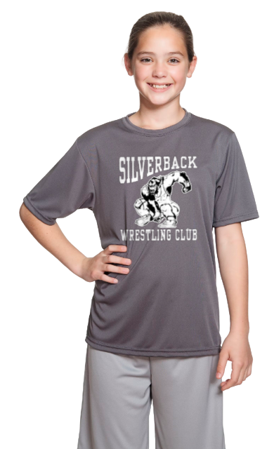 NEW! Silverback Wrestling Club A4 Wicking Polyester Sport Tshirt YOUTH to ADULT sizes (multiple color/logo choices) Build your custom shirt now!