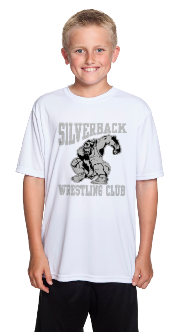 NEW! Silverback Wrestling Club A4 Wicking Polyester Sport Tshirt YOUTH to ADULT sizes (multiple color/logo choices) Build your custom shirt now!