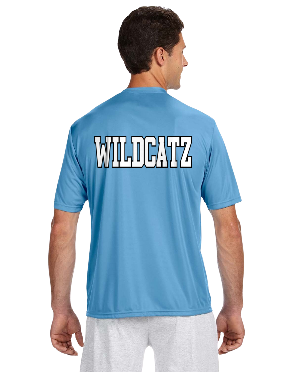 Wildcatz A4 Wicking Sport Tshirt YOUTH to ADULT sizes _ CUSTOMIZE yours now!