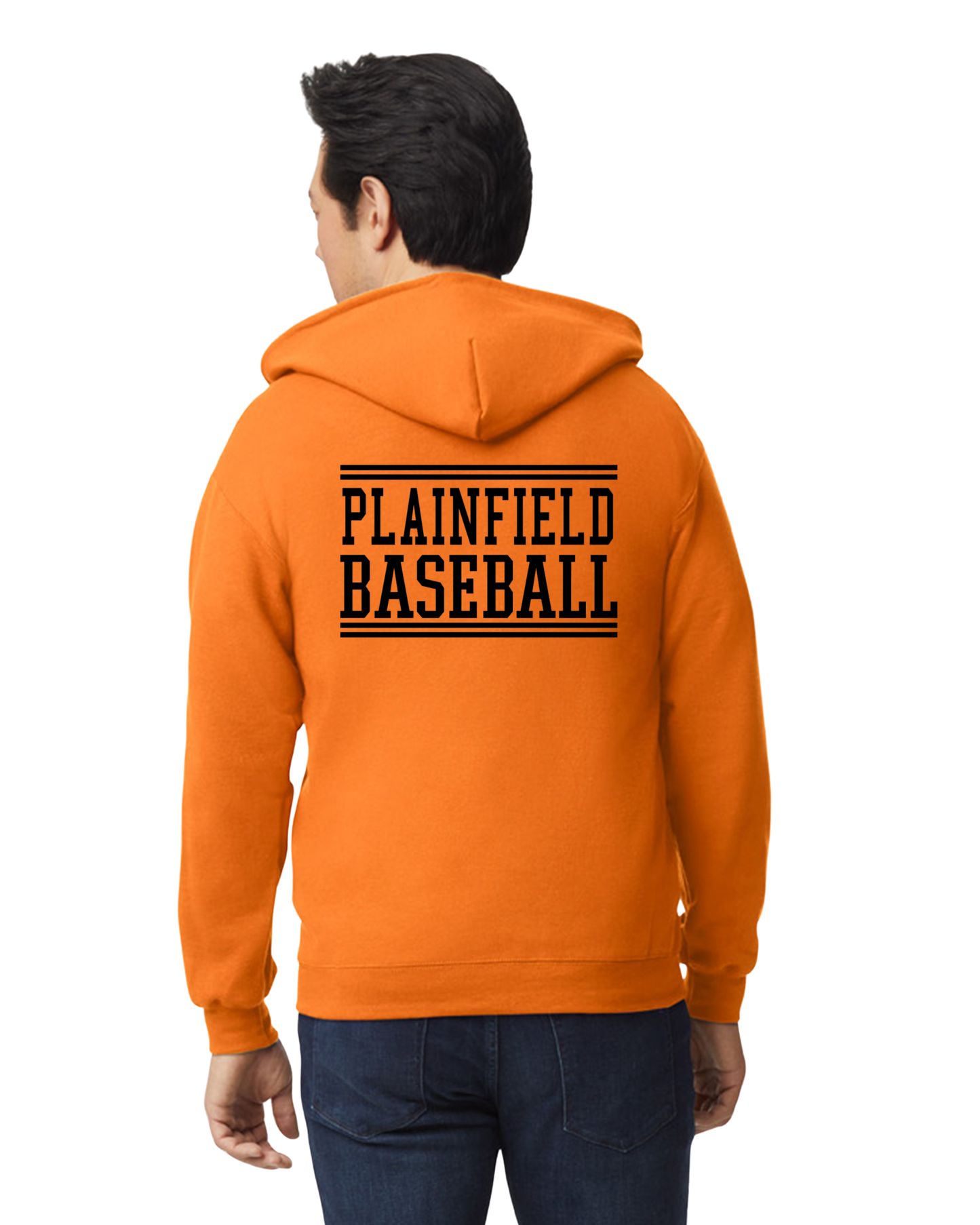 Plainfield Baseball Zip Up Sweatshirt ADULT sizes _ CUSTOMIZE yours now!