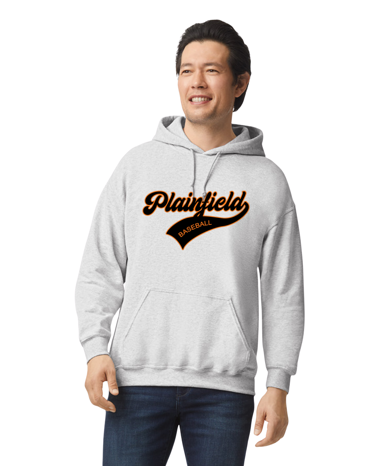 Plainfield Baseball Cursive Youth to Adult Hooded Sweatshirt - Customize yours today!