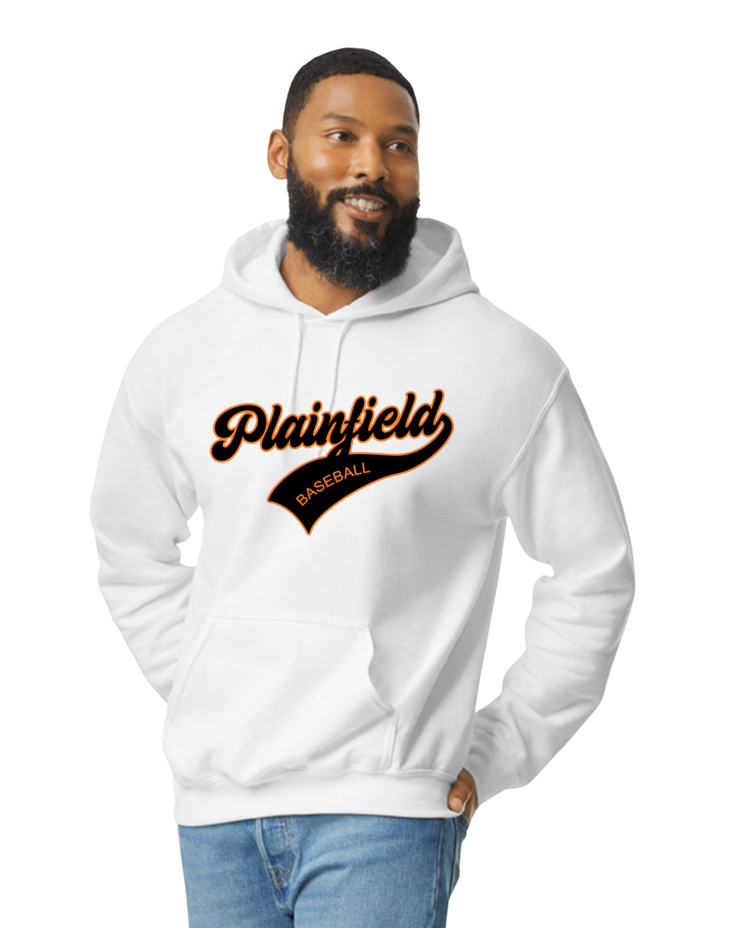 Plainfield Baseball Cursive Youth to Adult Hooded Sweatshirt - Customize yours today!