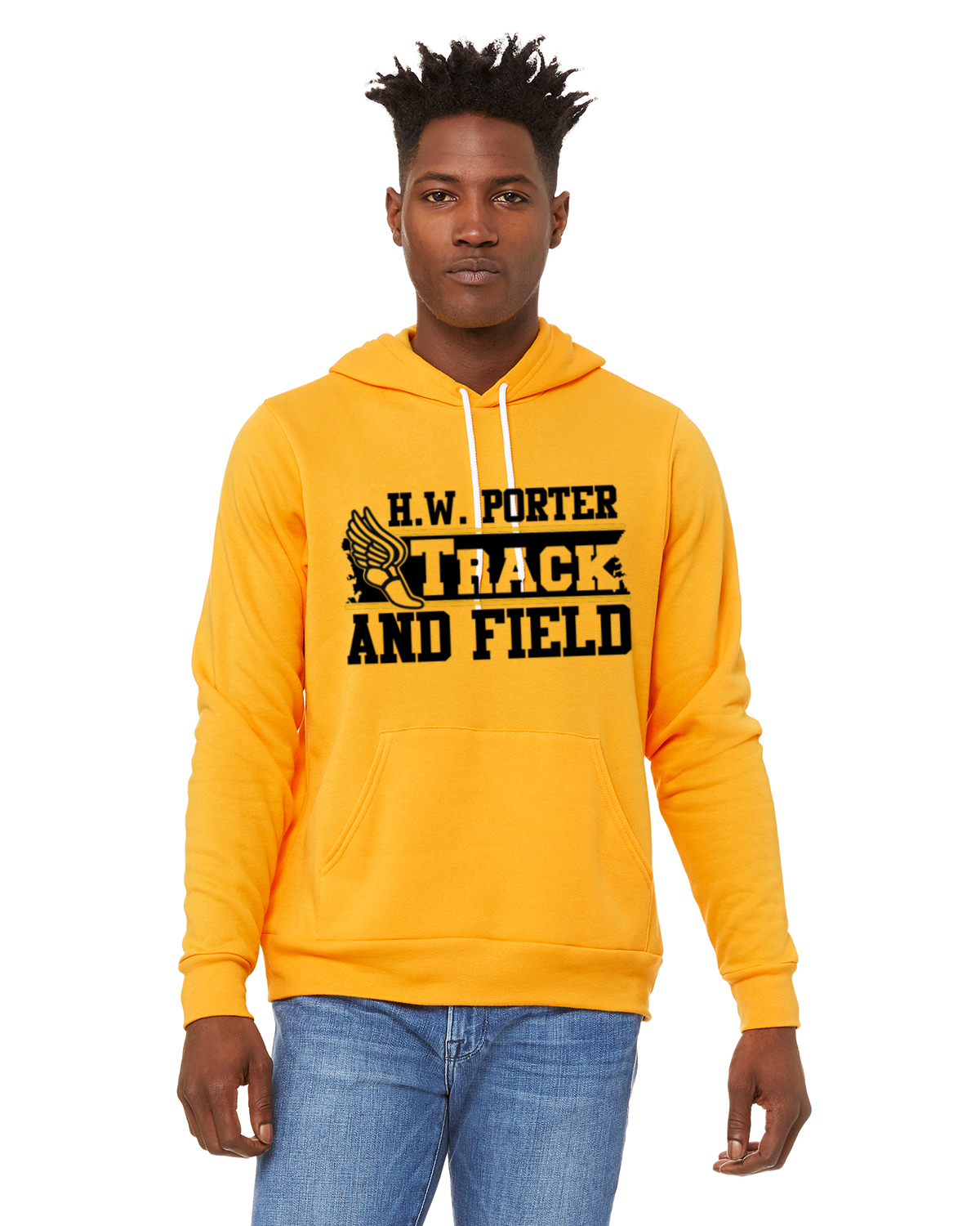 Porter Track and Field Hooded Pullover BELLA+CANVAS - Customize yours today!