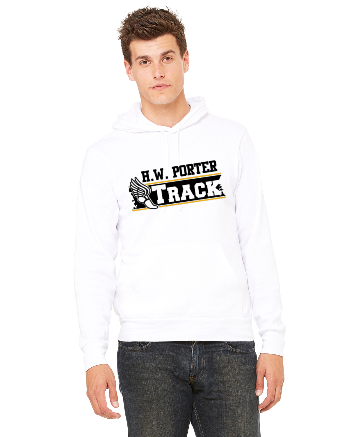 Porter Track Hooded Pullover BELLA+CANVAS - Customize yours today!