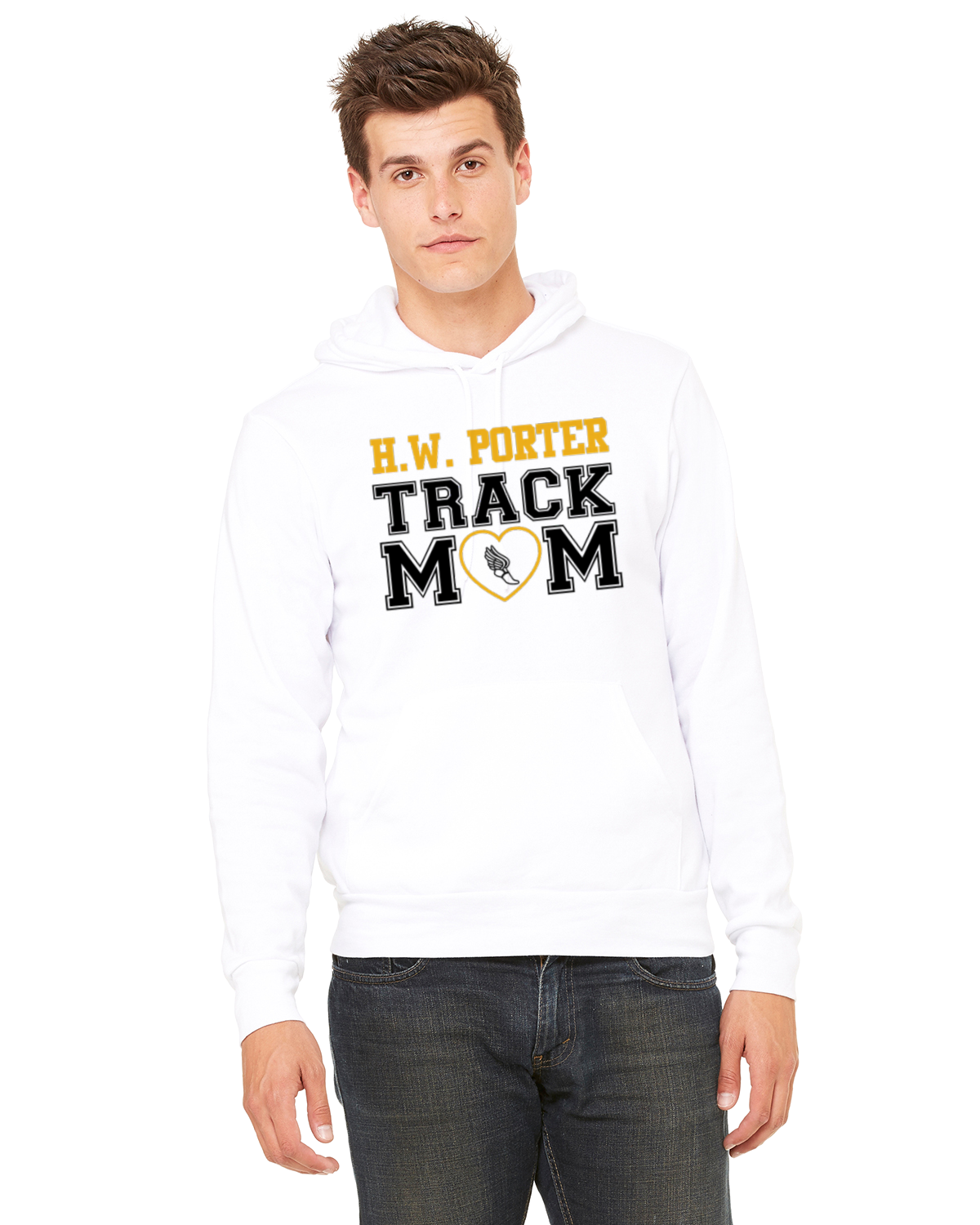 Porter Track MOM Hooded Pullover BELLA+CANVAS - Customize yours today!