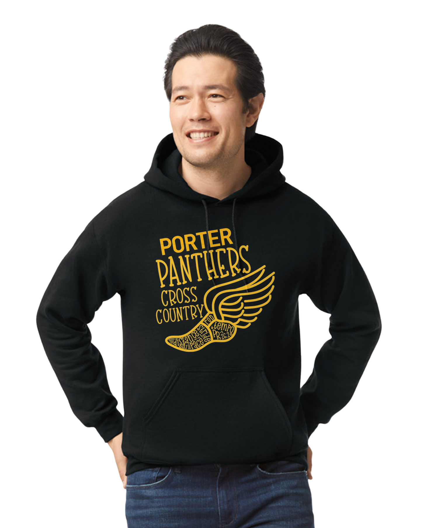 Porter Cross Country Flying Youth to Adult Hooded Sweatshirt