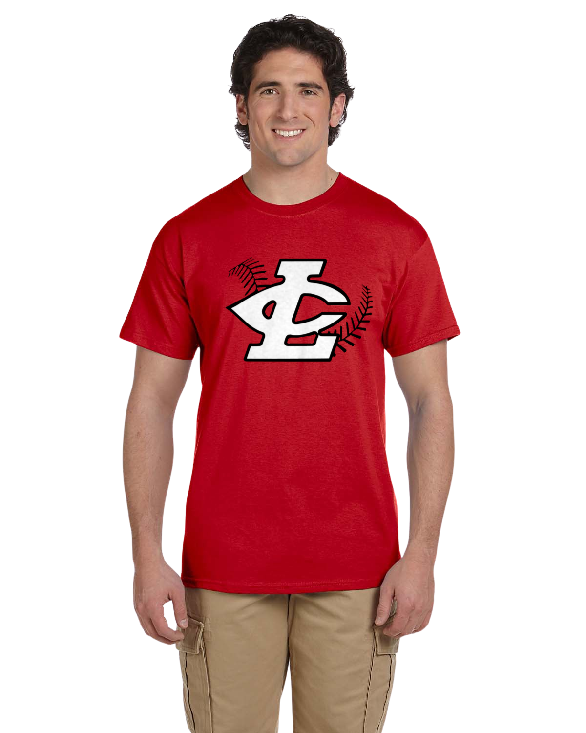 CLLL Softball unisex Tshirt TALL SIZES Gildan Ultra Cotton RED