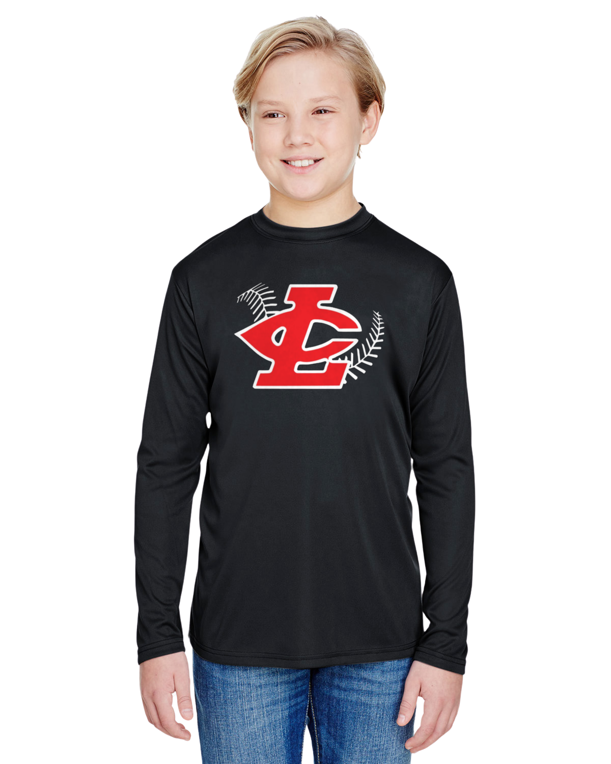 CLLL A4 Youth Cooling Performance Long Sleeve T-Shirt BLACK