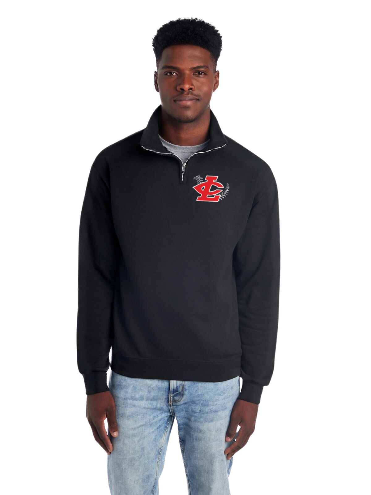 CLLL Adult Jerzees Quarter Zip Sweatshirt BLACK