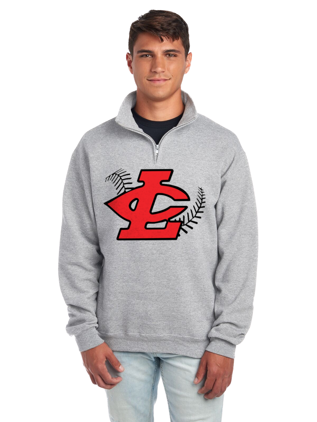 CLLL Adult Jerzees Quarter Zip Sweatshirt GRAY