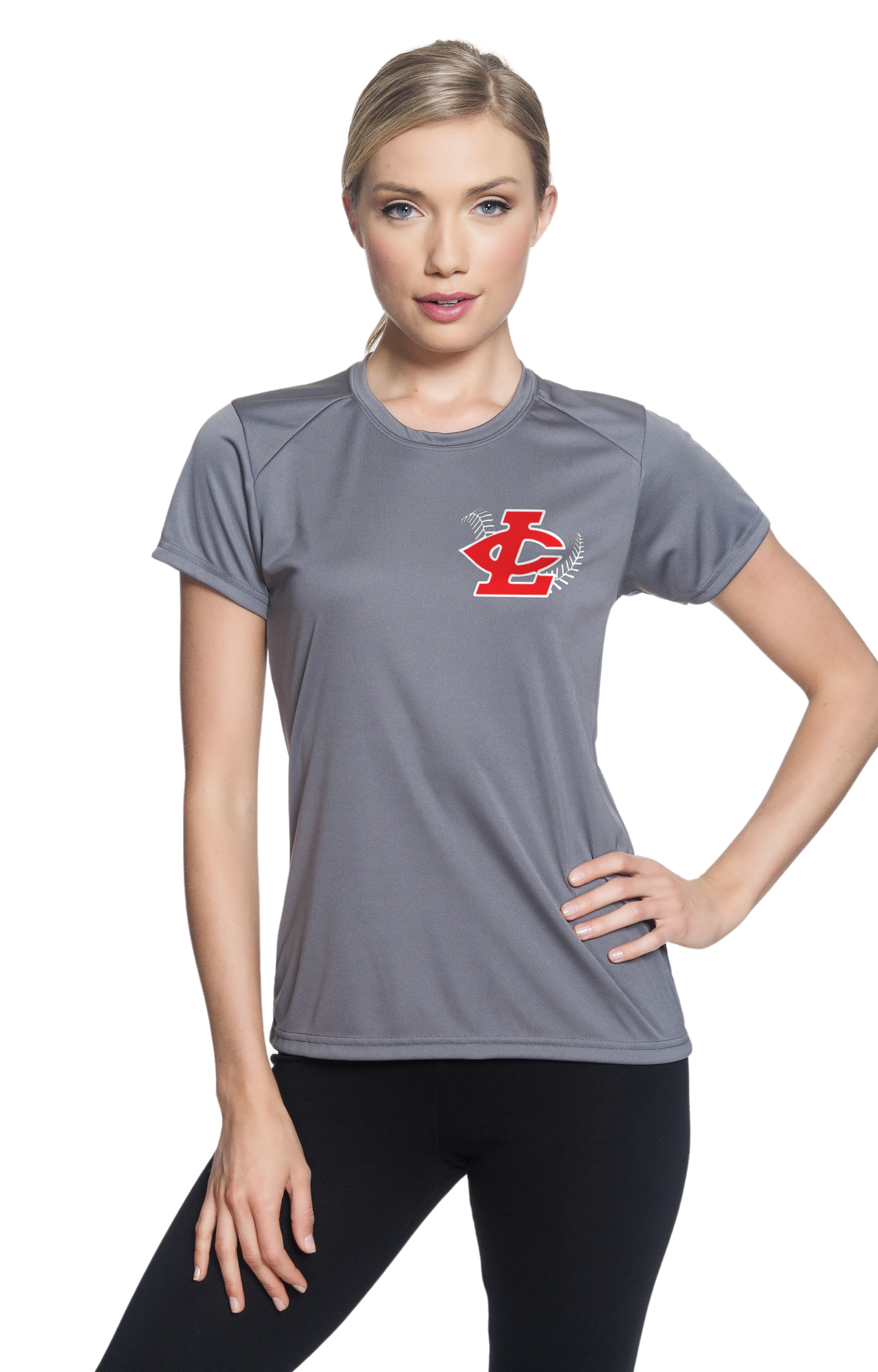CLLL A4 Womens Cut Cooling Performance Short Sleeve T-Shirt GRAPHITE