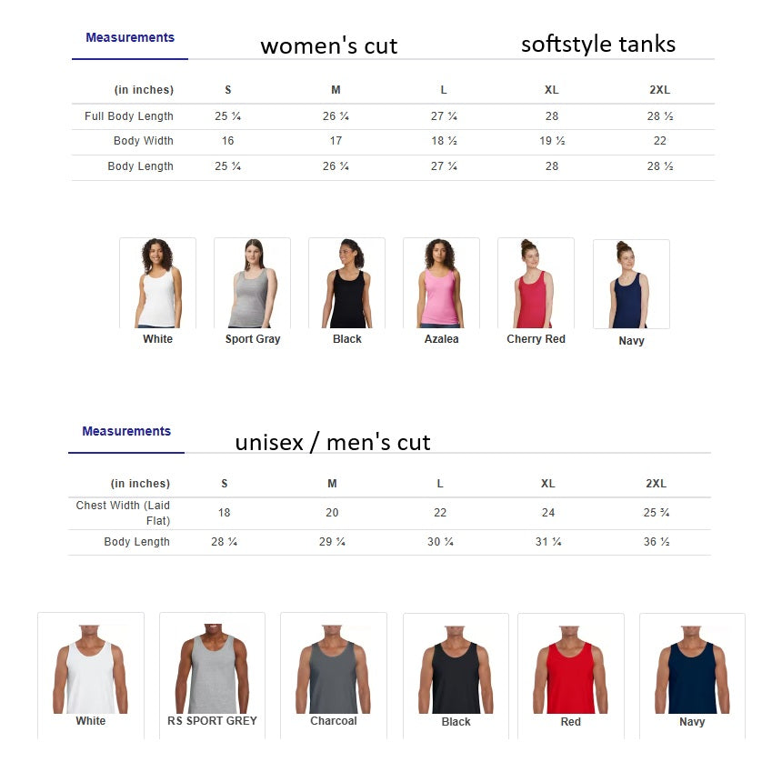 Mainely Rat Rescue Softstyle Gildan Tank (mens and womens styles) - Customize yours today! Lots of color choices!