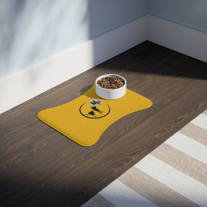 Monkey's Pack Pet Feeding Mats Bone or Fish Shape Yellow