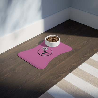 Monkey's Pack Pet Feeding Mats Pink Bone or Fish Shape