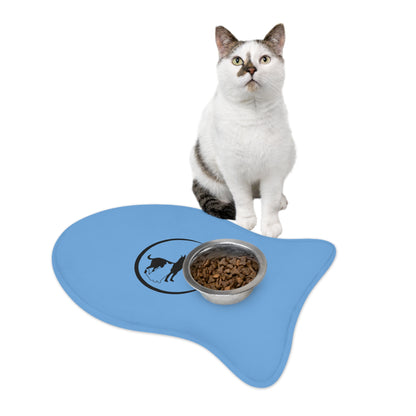 Monkey's Pack Pet Feeding Mats Blue Bone or Fish Shape