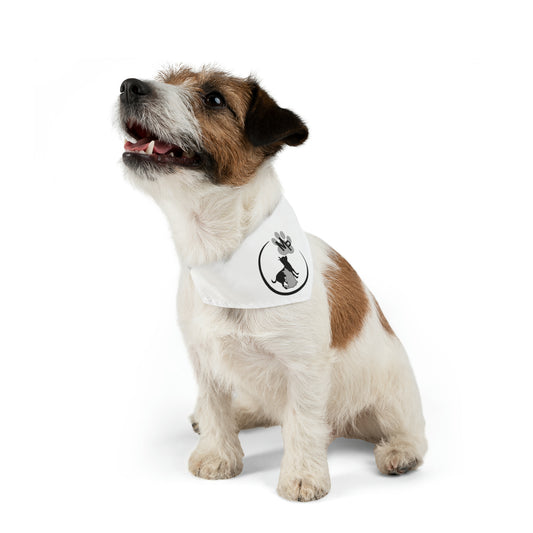 Monkey's Pack White Pet Bandana Collar
