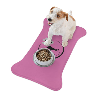 Monkey's Pack Pet Feeding Mats Pink Bone or Fish Shape
