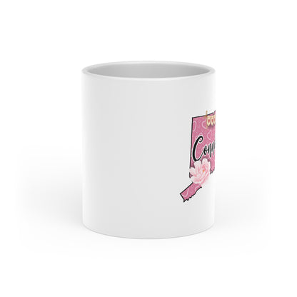 Connecticut Valentine Heart-Shaped Mug