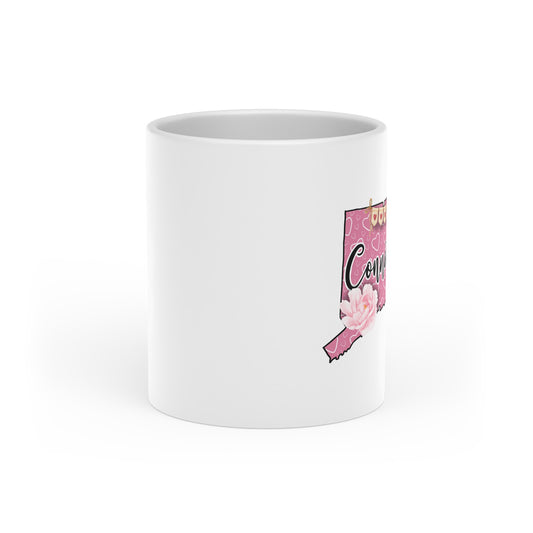 Connecticut Valentine Heart-Shaped Mug
