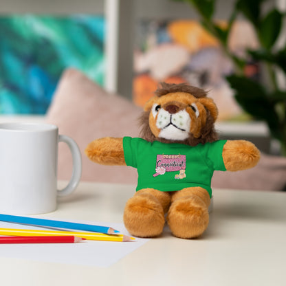 Connecticut Valentine Stuffed Animals with Tee (choose from many animals and colors)