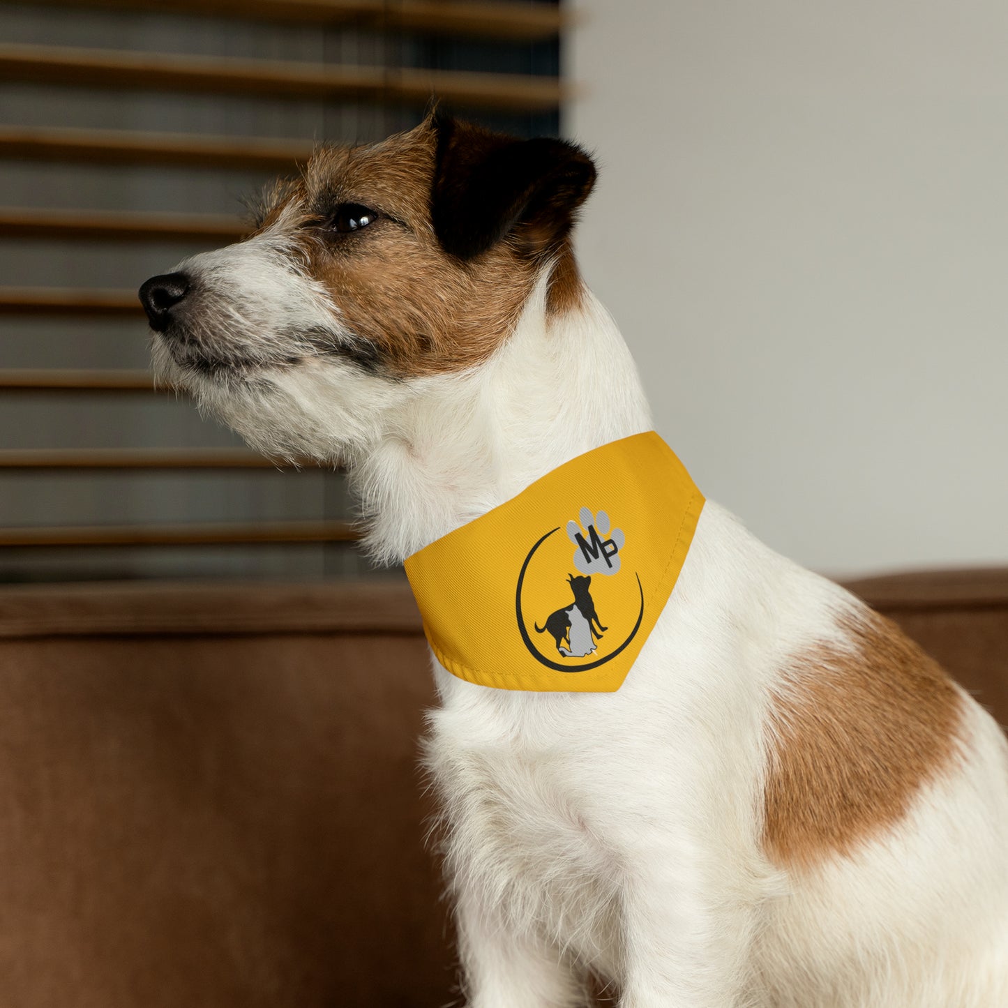 Monkey's Pack Yellow Pet Bandana Collar