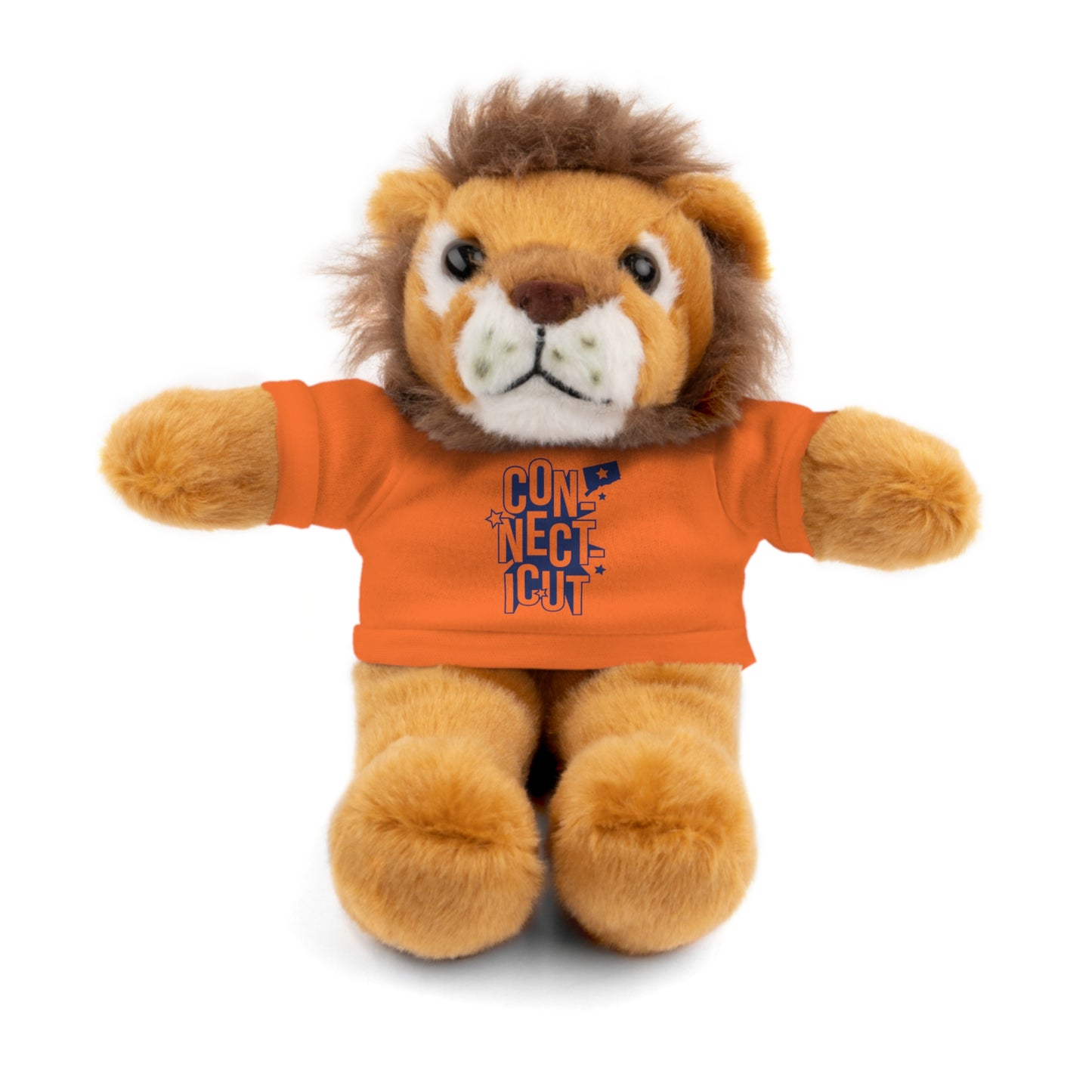 Connecticut Blue Lettering Stuffed Animals with Tee (multiple animals and colors)