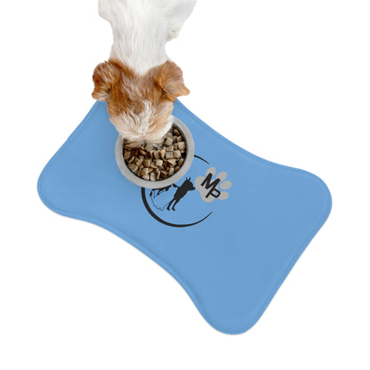 Monkey's Pack Pet Feeding Mats Blue Bone or Fish Shape