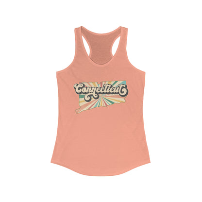 Connecticut Groovy Women's Ideal Racerback Tank (choose color)