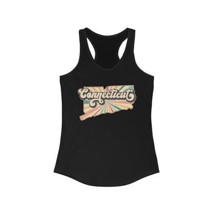 Connecticut Groovy Women's Ideal Racerback Tank (choose color)