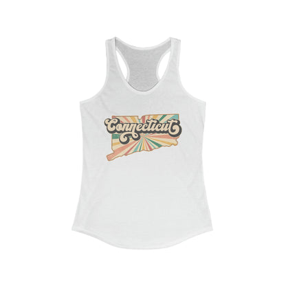 Connecticut Groovy Women's Ideal Racerback Tank (choose color)