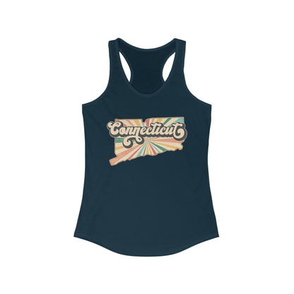 Connecticut Groovy Women's Ideal Racerback Tank (choose color)