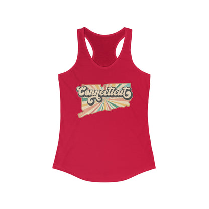 Connecticut Groovy Women's Ideal Racerback Tank (choose color)